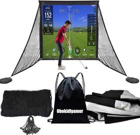Obokidlyamor 013582925983 Golf Simulator Impact Screens Installed On Hitting Net Fram