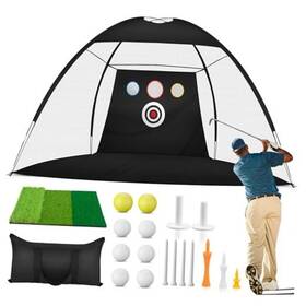 Oen 737706436764 10x7ft Golf Practice Net For Backyard Driving Real Golfballs All In