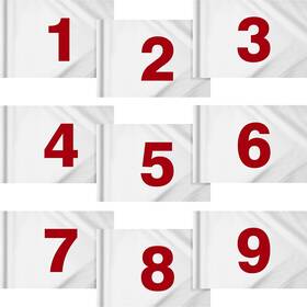 Oudain Flags-28 9 Pieces Large Numbered Golf Flags With Tube Inserted 20ftftl X 14ftfth Oversize Put
