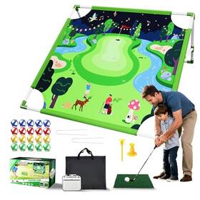 Owine 717661151469 Golf Chipping Game With Hitting Mat Double Sided Set
