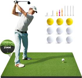 Oyn Sports 744110661088 5x4ft Golf Hitting Practice Mat Thickened Artificial Turf For Indoor And Outd