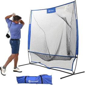 Ozo Fitness 628250046274 7x7 Ft Golf Practice Hitting Net Indoor Garage Or Outdoor Backyard Driving H