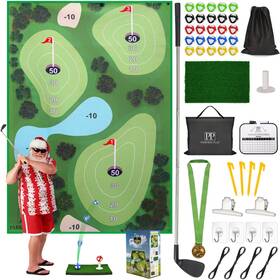 Parkway Home 198168492154 Golf Chipping Mat With Adjustable Club - 48 Piece Outdoor Indoor Ga