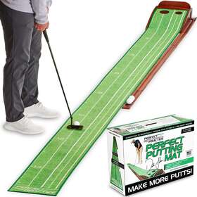 Perfect Practice 850018615020 Indoor Golf Putting Mat With 1/2 Hole Training X-large - Green