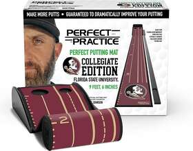Perfect Practice 850018615259 Collegiate Edition Golf Putting Mat With 2 Holes 2.9m - Garnet