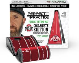 Perfect Practice 850018615310 Collegiate Edition Indoor Golf Putting Mat With 2 Holes - Green
