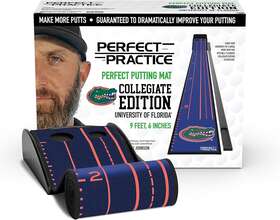 Hu-xi-179 Perfect Practice Collegiate Edition Putting Mat With 2 Holes 2.9m - Blue