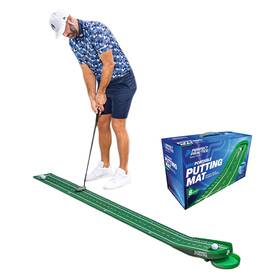 Perfect Practice Pp-61581 Rollback 8ft Putting Mat Portable Indoor And Outdoor Golf Green With D