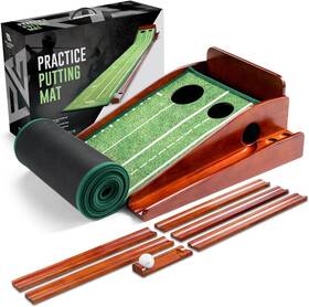 Pg Palladium Golf 850042368626 Putting Mat For Indoors - Indoor/outdoor Green With Ba