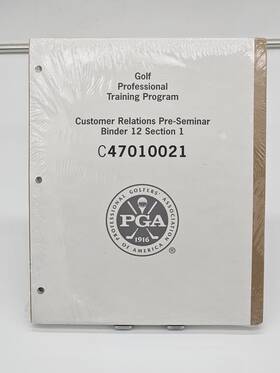 C47010021 Pga Golf Professional Training Program Binder 12 Section 1 New Sealed