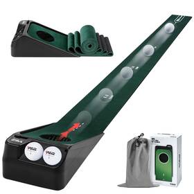 Tl030 Pgm Golf Putting Mat With Electric Ball Return Indoor Outdoor Portable Folda