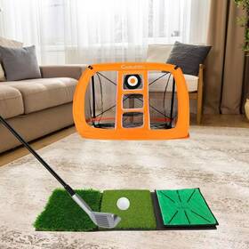 Practice Balls 445012964941 Golf Chipping Net Set With Mat Tees Bag Indoor Outdoor Aid