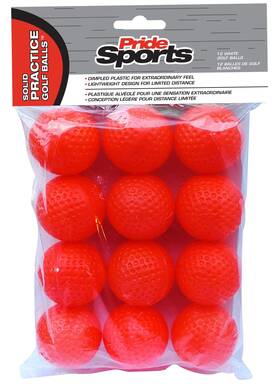 Paob5612 Pridesports Practice Golf Balls 12 Count Orange Hollow Oth