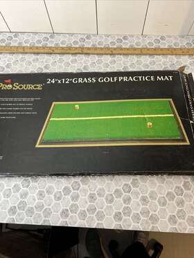 Pro Source 787816093203 Golf Practice Mat 24 Inch X12 Simulated Grass Tee Heavy Rubber Base