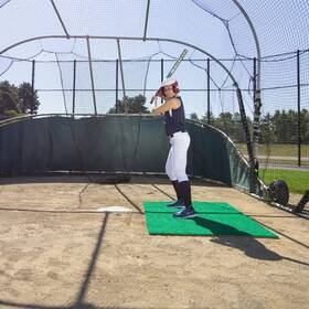 Promounds 851570001382 6ft X 4ft Green Batting Mat Pro Durable Artificial Turf For Baseball Practice