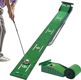 Prowithlin 313104191193 Golf Putting Matt For Indoors And Office 8ft Green With Alignment Guid