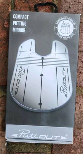 Puttout 060510624214 Compact Putting Mirror Spiked Rubber Base New Sealed