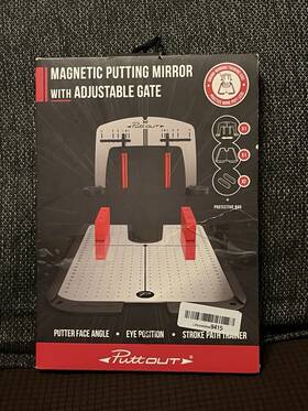 Puttout 744110758399 Adjustable Magnetic Putting Mirror For Perfect Golf Alignment