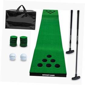 Puttputt Clash 445024877819 Premium Golf Pong Game Set Includes Carry Bag Putting Mat 2 Green/black
