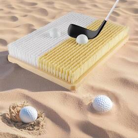Pwgf 744110987584 Golf Bunker Practice Mat-dual-mode Sand Trap Trainer With Shallow&deep Pit Simul
