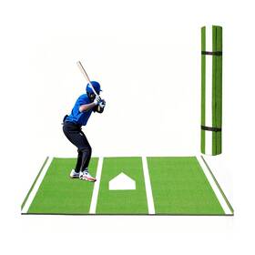 Qryovsa 725086554482 Thickened Baseball Hitting Mat 10ft X 5ft Home Plate Batters Box Turf 0.4 Qryovsa 725086554482 Thickened Baseball Hitting Mat 10ft X 5ft Home Plate Batters Box Turf 0.4