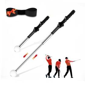 Quewpk 788499940716 Retractable Golf Swing Trainer Grip With Arm Band For Right-ha