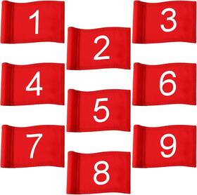 Riakrum 711181646320 9 Pcs Golf Flags For Yard 8.9 X 5.7 Inch Mini Pin