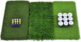Turf100 Rukket Sports Tri-turf Golf Hitting Mat Attack Portable Driving Chipping Training Ai