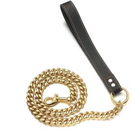 B0978r11lf Rumypet 18k Gold Dog Chain Leash 15mm Solid Chew Proof 316l Stainless Steel Cuba
