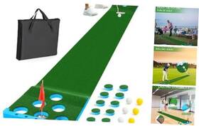 Sagsewful 605832062181 Golf Pong Putting Game Set With Front Border For Indoor&outdoor Blue