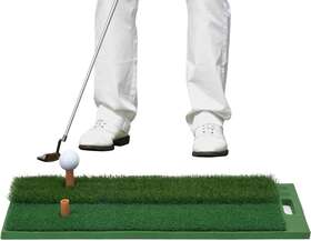 Sagsewful 696605469962 Golf Hitting Mat Dual-turf Training Portable Swing Indoor/outdoor