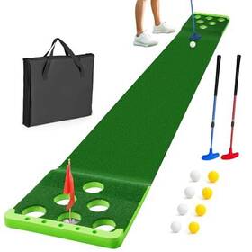 Sagsewful 791126194406 Golf Pong Putting Game Set With Front Border For Green 2 Putters