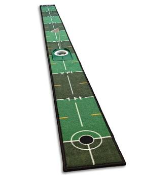 Sanxor 743407663262 Golf Slim Pro Putting Practice Mat 9 Ft Target Extra Flo