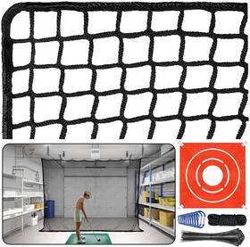 Saplize Esg2-gn10-bk10 #a01 Golf Netting With Target Cloth And Rope Heavy Duty Practice Barrier Net
