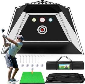 Sasrl 721553861220 Golf Net Practice With Heavy Base Turf Mat Easy To Install 10x7.5ft