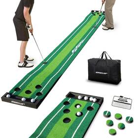 Senseclub Ppm-02 Golf Putting Game Set Indoor Foldable Green Mat 12 Holes Gifts