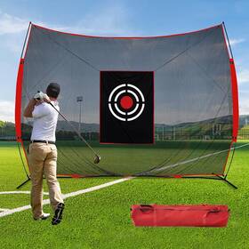 Sharellon 768694514226 Golf Training Net With Target Portable Carry Bag 12x10ft Hitting Pract