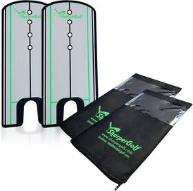 Sharpergolf 653046172912 2pack Golf Putting Alignment Mirror 12x5.75 Portable Training Aid Swing