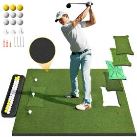 Shopsource 197839143814 Golf Hitting Mat With 1 Ball Tray 5 4ft Pro 31mm Training Include 5