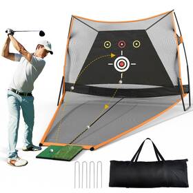 Shopsource 197839179103 Auto Ball Return Golf Hitting Net And Mat Set 10 X 7ft Heavy Duty Practice Nets