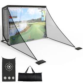 Shopsource 197839941731 10x7ft Golf Hitting Net With Cloth And Side Large Steel Frame Driving Nets