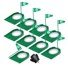Shu-ran 746608274237 9 Pack Golf Putting Cups With Flags Plastic Training Aids G Shu-ran 746608274237 9 Pack Golf Putting Cups With Flags Plastic Training Aids G