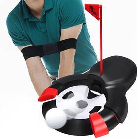 Shu-ran 746608863325 Golf Automatic Putting Ball Return Cup Practice Black And Red
