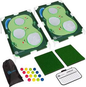 Sidelinx 762530290459 Golf Cornhole Set - Yard Game Chipping Practice For Multiple