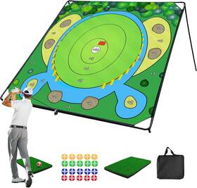 Sjehome P01a08fs 70 Inch X70 Golf Chipping Game Practice Portable Training For Indoor And Outdoo