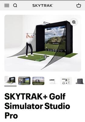 Skytrak 2476002 Golf Simulator Play Now Pro Studio Package Launch Monitor 12 Ft