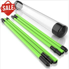 Slinbeiby 313113162115 Portable Golf Alignment Sticks 48 Fluorescent Green Collapsible 2-pack