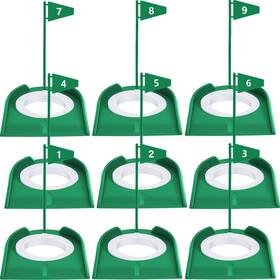 Sotiff Nl-sotiff-1577 9 Pack Golf Putting Cup And Flag Plastic Hole Training Aids Tra Inch