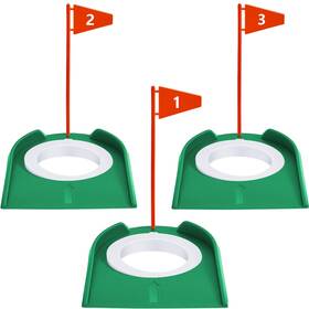 Nl-sotiff-1620 Sotiff 3 Pcs Golf Putting Cup Hole Training Aids Putters With Plastic Fl