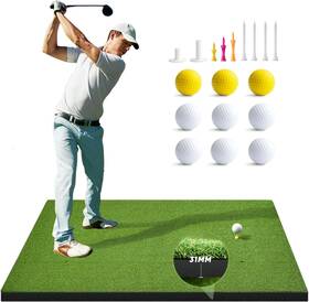 Bkl-djd15mm-us Sports Golf Hitting Mat 5x4ft Artificial Turf Practice For Outdoor And Indoor T